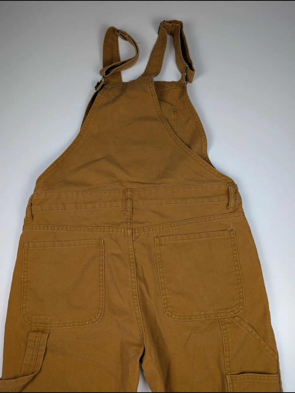 Forever 21 Men Cotton Canvas Carpenter Overalls Duck Brown Medium